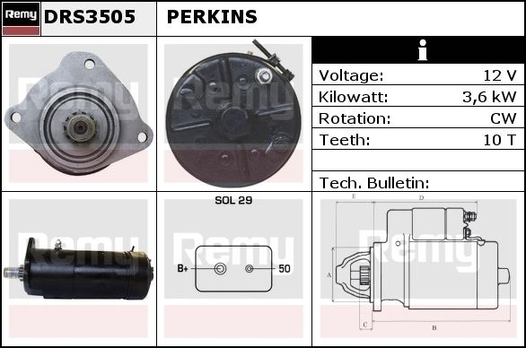 DELCO REMY Стартер DRS3527